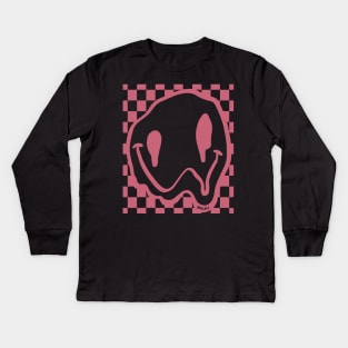 Melty Smile (Dusty Rose Version) Kids Long Sleeve T-Shirt